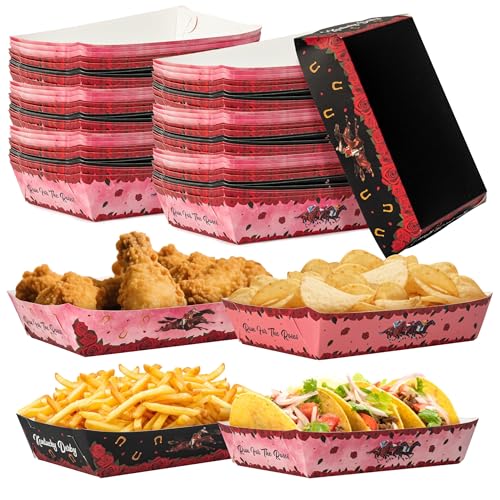 Pink Rose Food Trays (Derby Red Rose)