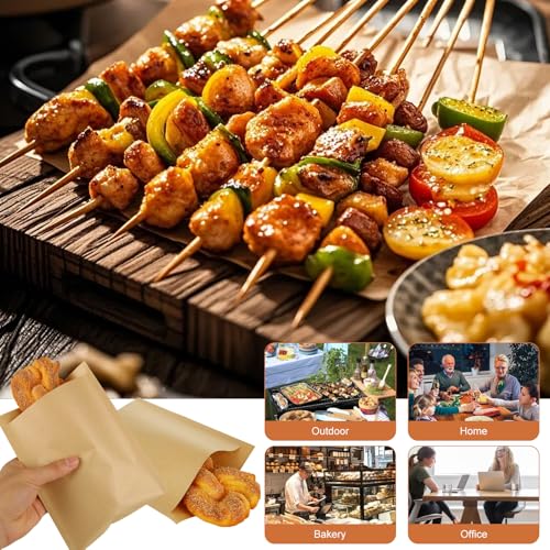 600 Pack Wax Paper Sandwich Bags for Sandwich (Kraft-600PCS / 8x8 inch)