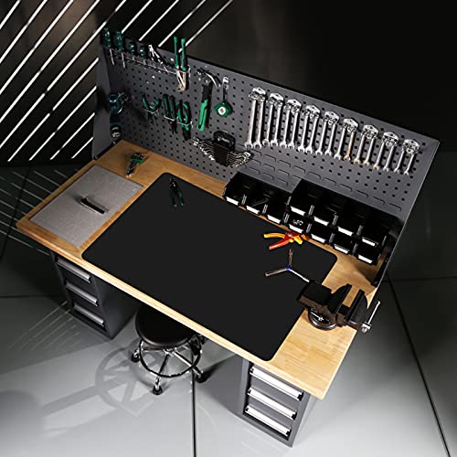 2mm Thick Silicone Mats for Kitchen Counter (Black / 27.6"L x 19.5"W)