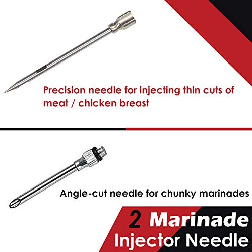 Stainless Steel Turkey Baster & Barbecue Basting Brush With 2 Flavor Injector Needles