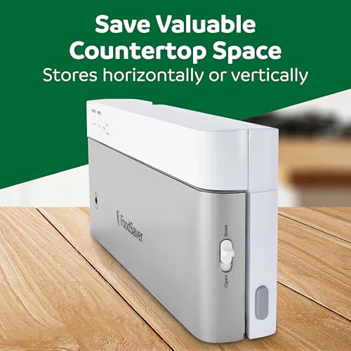 Compact Vacuum Sealer Machine with Airtight Bags and Roll (White)
