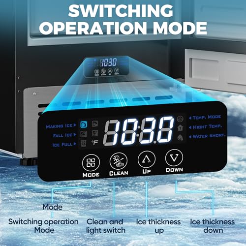 15" W Commercial Under Counter Ice Maker Machine (80lbs/24H / Under Counter Ice Maker-Black)
