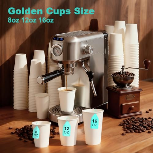 100 Count 8 oz Coffee Cups (White-1000pack / 8 oz)