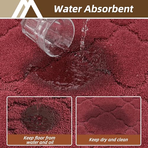 Kitchen Rugs Non Slip Washable 24"x36" (Red / 24"X 36")