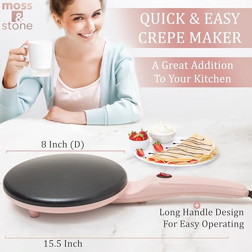 Pink Electric Crepe Maker (8 Inch Corded / Pink)