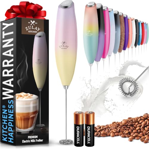 Zulay Powerful Milk Frother for Coffee with Upgraded Titanium Motor (Ember Sunrise / OG Frother)