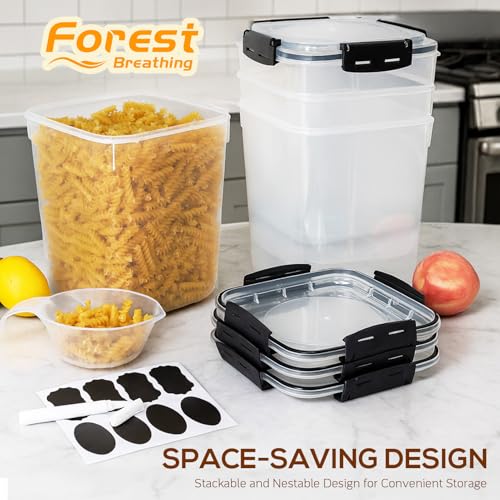 4 Pack 5.3L Thick Flour Sugar Storage Containers for Pantry (4 Count)