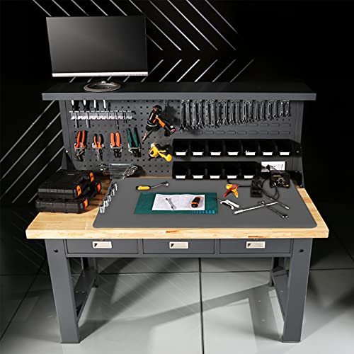 25.6"x17.7"x0.08" Large Heat Resistant Silicone Mat for Kitchen Counter (Gray / 25.6"L x 17.5"W)
