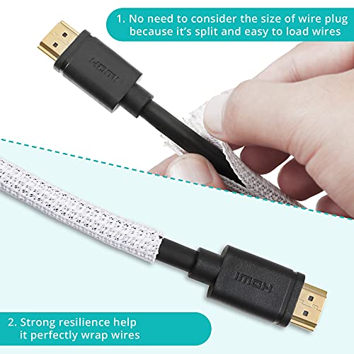 20ft 1 4 inch White Cable Sleeve (20 Foot)