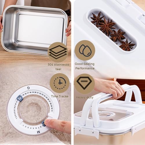 Stainless Steel Rice Container (20Lbs)