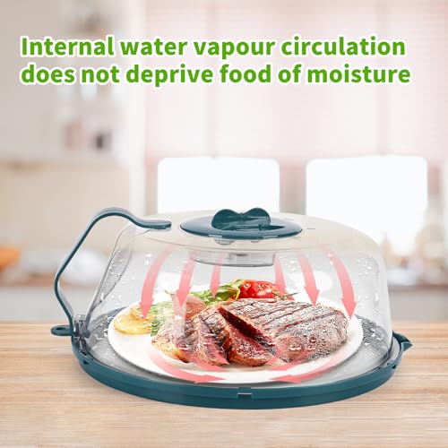 Microwave Cover with Water Steamer (dark green)