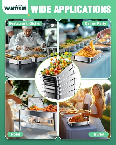 Stainless Steel Steam Table Hotel Pan Set 1 (2.5" Deep / 1/2 Size Thickened)