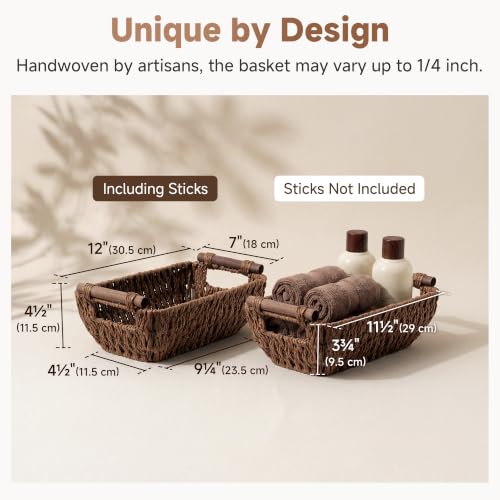 Small Baskets for Organizing (Dark Brown / Small)