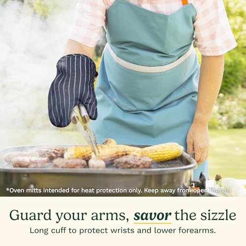 Cuisinart Heritage Kitchen Oven Mitts (Denim Pinstripe)
