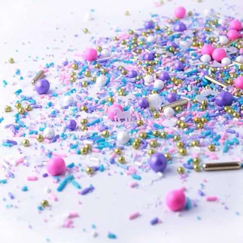 Unicorn Sprinkle Mix (Lavender, Light Blue, Light Pink, White, Gold)