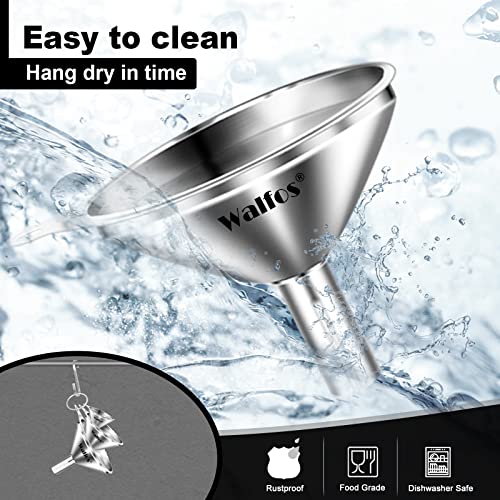 Mini Stainless Steel Funnels (3 Count)