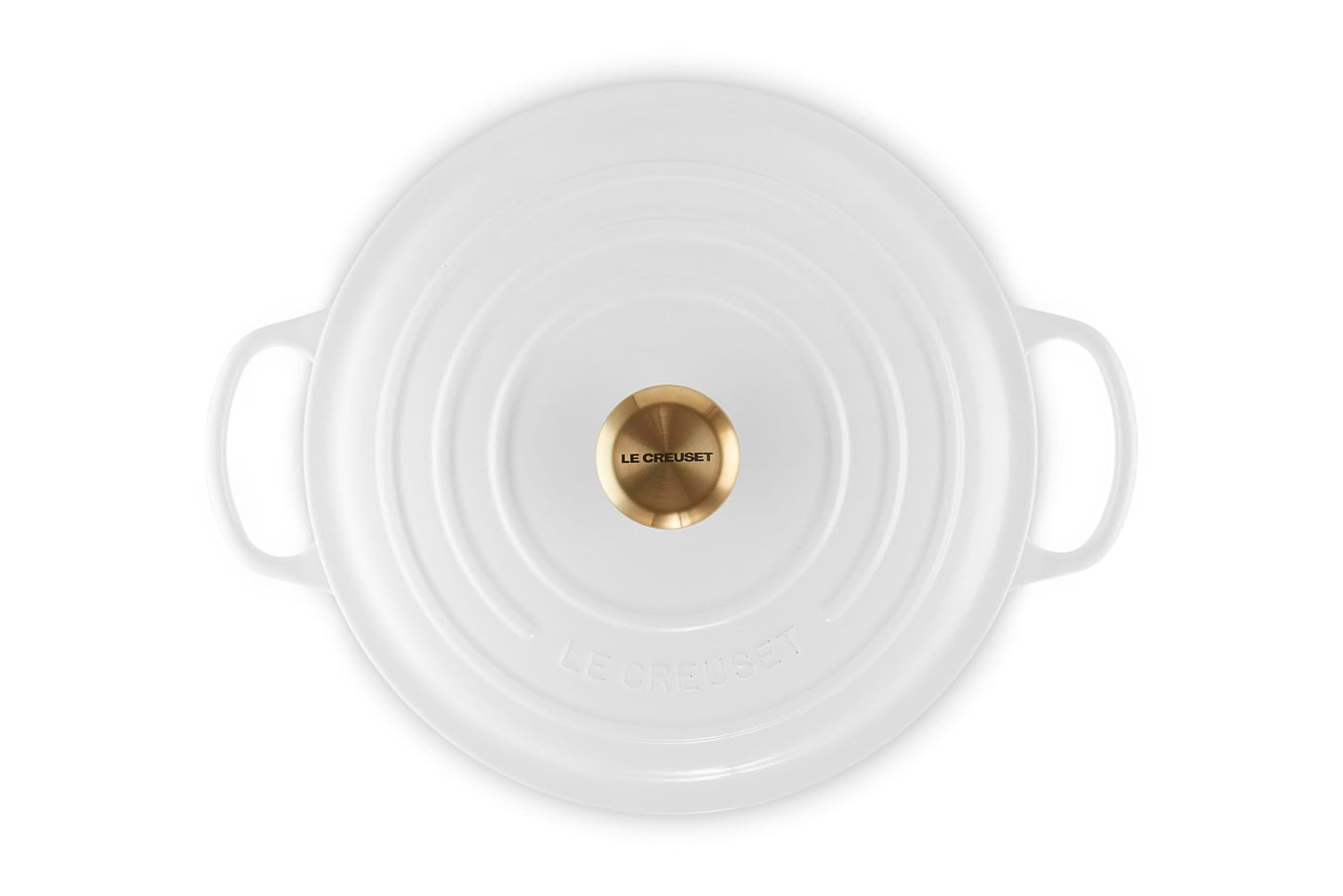 Enameled Cast Iron Round Dutch Oven (White / 7.25 Qt)