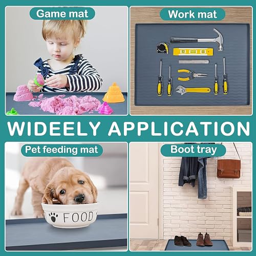 Waterproof Silicone Under Sink Mat 31'' x 22'' Shelf Liner for Kitchen and Bathroom