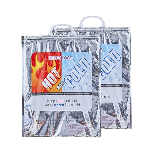 Hot and Cold Insulated Bags for Food Delivery (Medium (Meal and Grocery Size))