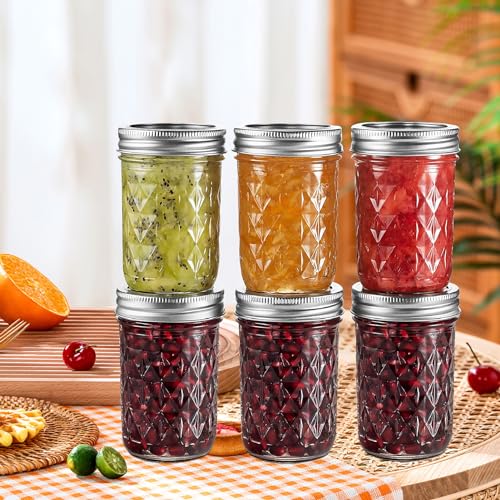 8oz 250ml Glass Mason Jars 6 Pack (8 oz)