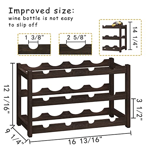 Bamboo Wine Rack Storage (3-tier-Mocha)