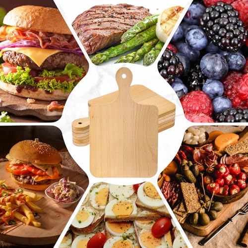 6 Pcs Wood Cutting Boards with Handle (16 x 10 inches)