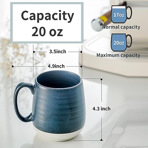 20 oz Large Coffee Mug (Deep Blue)