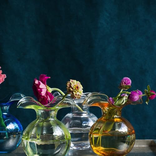 Hibiscus Glass Cobalt Bud Vase (Bud / Cobalt)