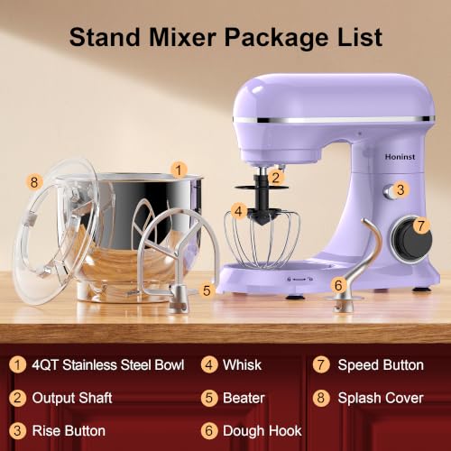 4QT Electric Stand Mixer (Purple)