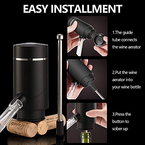 Electric Wine Aerator & Dispenser (Pro Steel / Enamel Midnight)