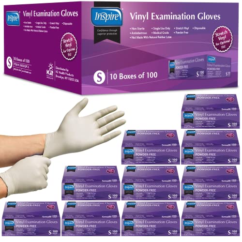 Stretch Vinyl Exam Gloves (Small (Pack of 1000))
