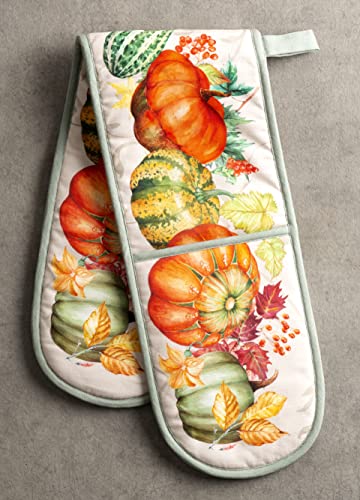 Double Oven Mitts 100% Cotton Double Oven Glove (085 - Lumina / 7" x 35" (Double Oven Mitt))