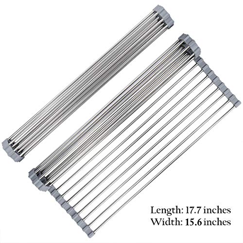 Roll Up Dish Drying Rack Over The Sink 17.7" (17.7"(L) x 15.6"(W))
