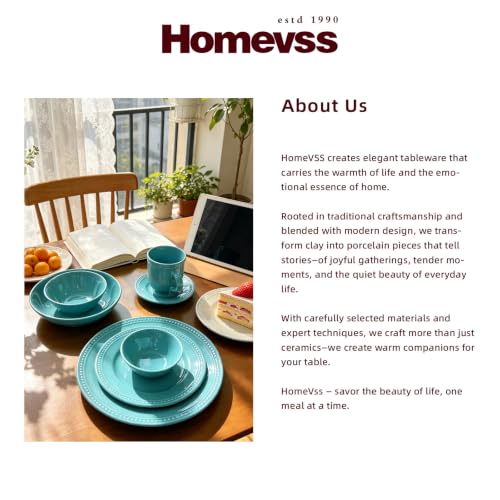 HomeVSS 42 Pc Pearl Dots Stoneware Dinnerware Set