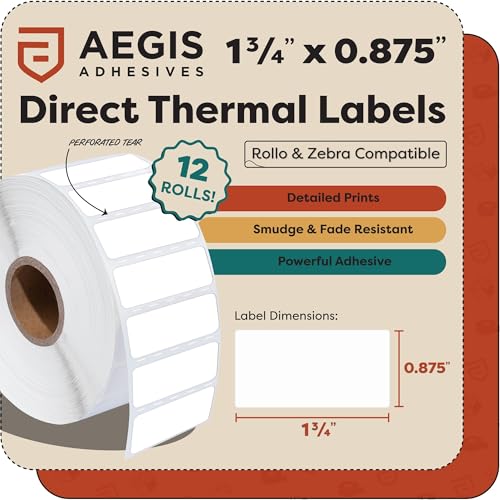 1.75" X 0.875" Direct Thermal Labels (1.75" X 0.875")