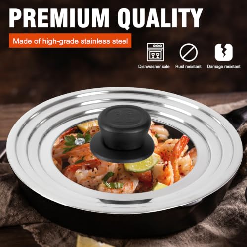 Universal Lids with Tempered Glass Top Fits 6