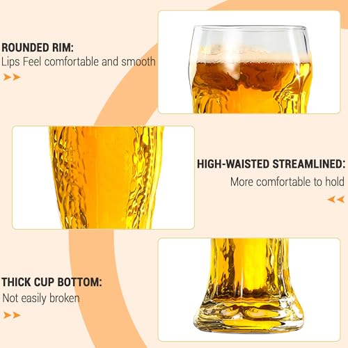 MICHELY Beer Glasses Set of 4 (Beer Glasses / 4 Count)