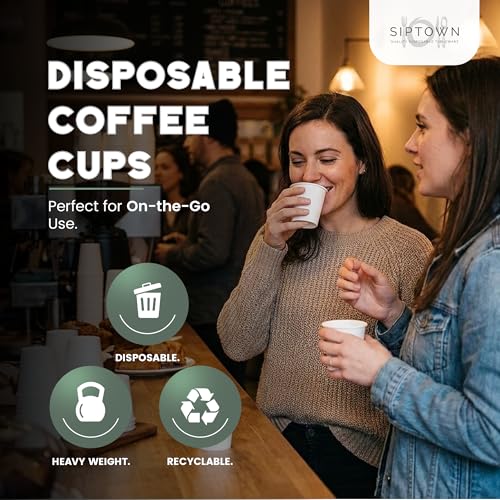 Paper Cups 12 oz 1000 Pack for Coffee & Tea Made in USA (12oz - 1000 Count)