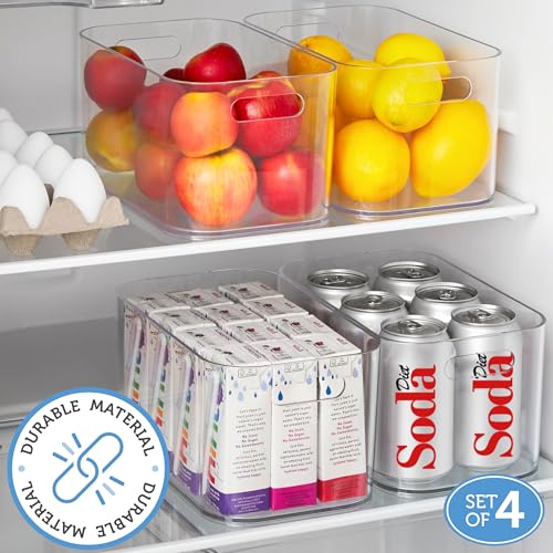 Bliss 10" x 6" Open Clear Pantry Organizer Bin (4 Count)