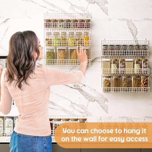 9 Tier Spice Rack Organizer with Door Hook