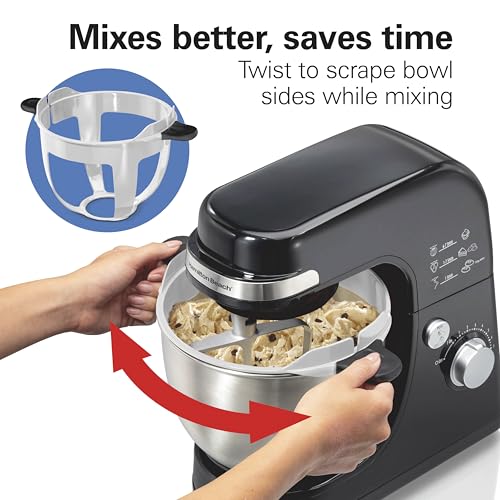 4 Quart Electric Stand Mixer With 7 Speeds (Black / 7 Speeds with Whisk & Bowl Scraper)