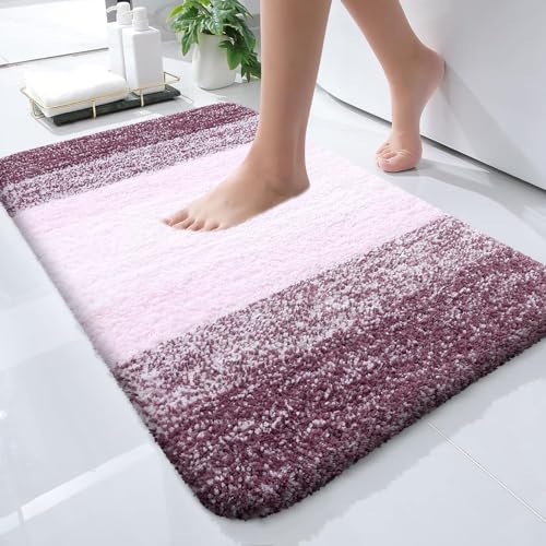 Small Bathroom Rugs 24x16 (24" X 16" / Mauve)