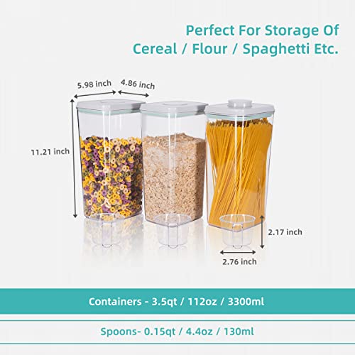 Airtight Pop Cereal Container (3300ml*3)