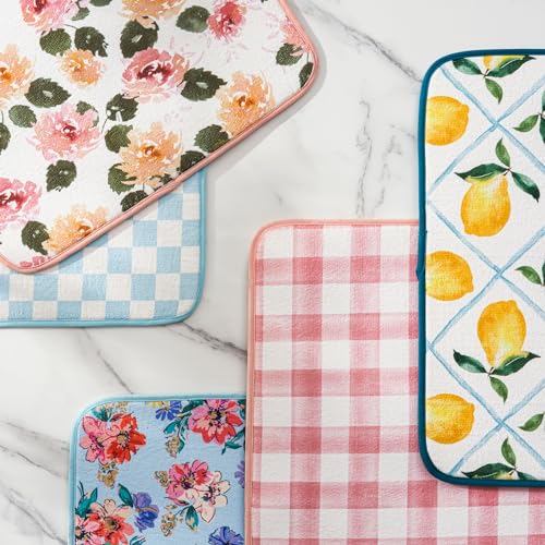 Dish Drying Mats 2 Pack (16''X18'' / Farmhouse Lemon)