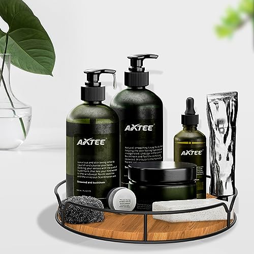 Lazy Susan Turntable Organizer for Cabinet Pantry Kitchen Countertop Refrigerator Cupboard (Carbonized Black / 9'')