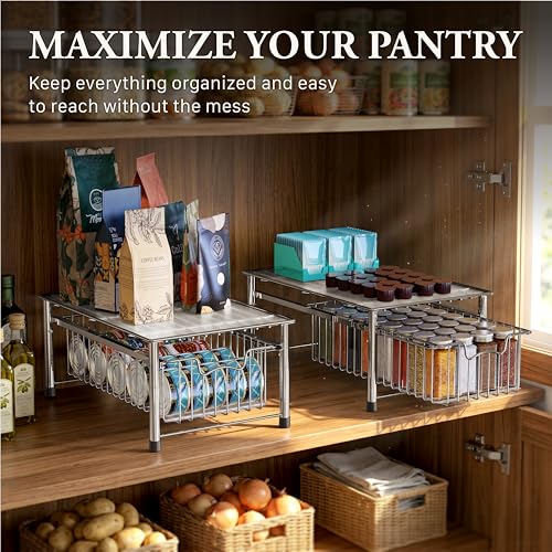 Stackable Basket Drawer (1-tier / Chrome)