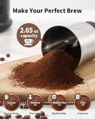 One Touch Coffee Grinder Electric (Black / 1 BOWL)