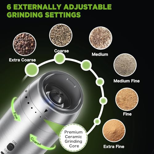 Electric Salt and Pepper Grinder Set