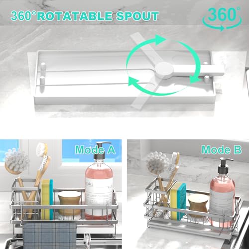 Sponge Holder for Kitchen Sink (Silver)