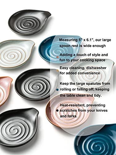 Spoon Rest Ceramic Cooking Spoon Holder for Kitchen Counter